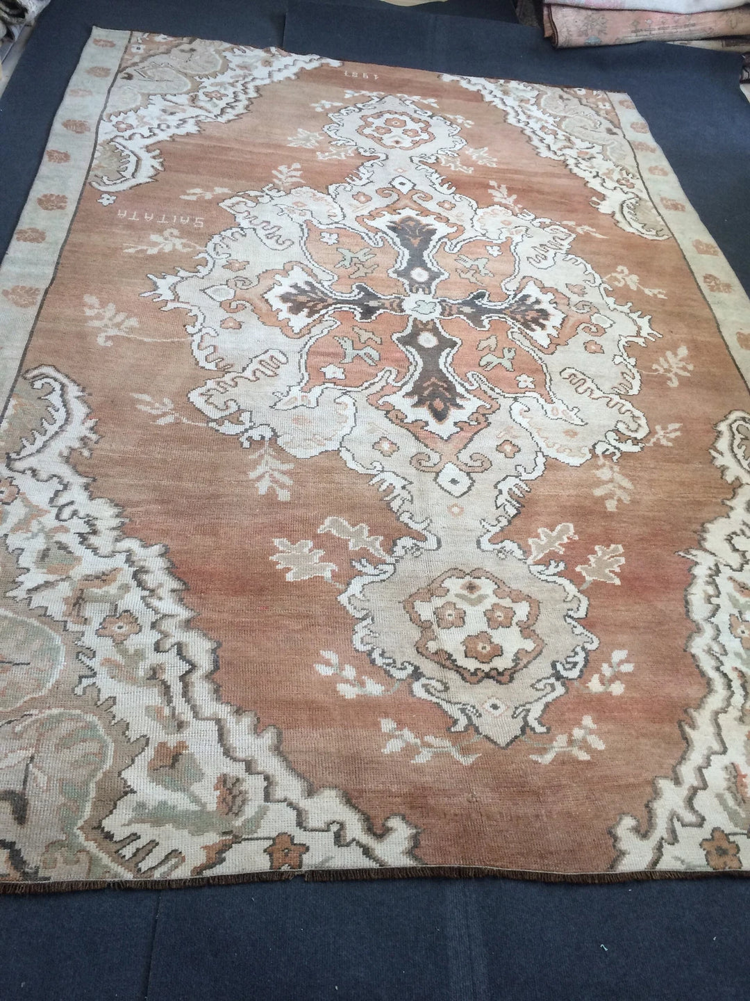 Brown Turkish Runner Rug 7' x 10' 6" Hand-Knotted | No. WR37506