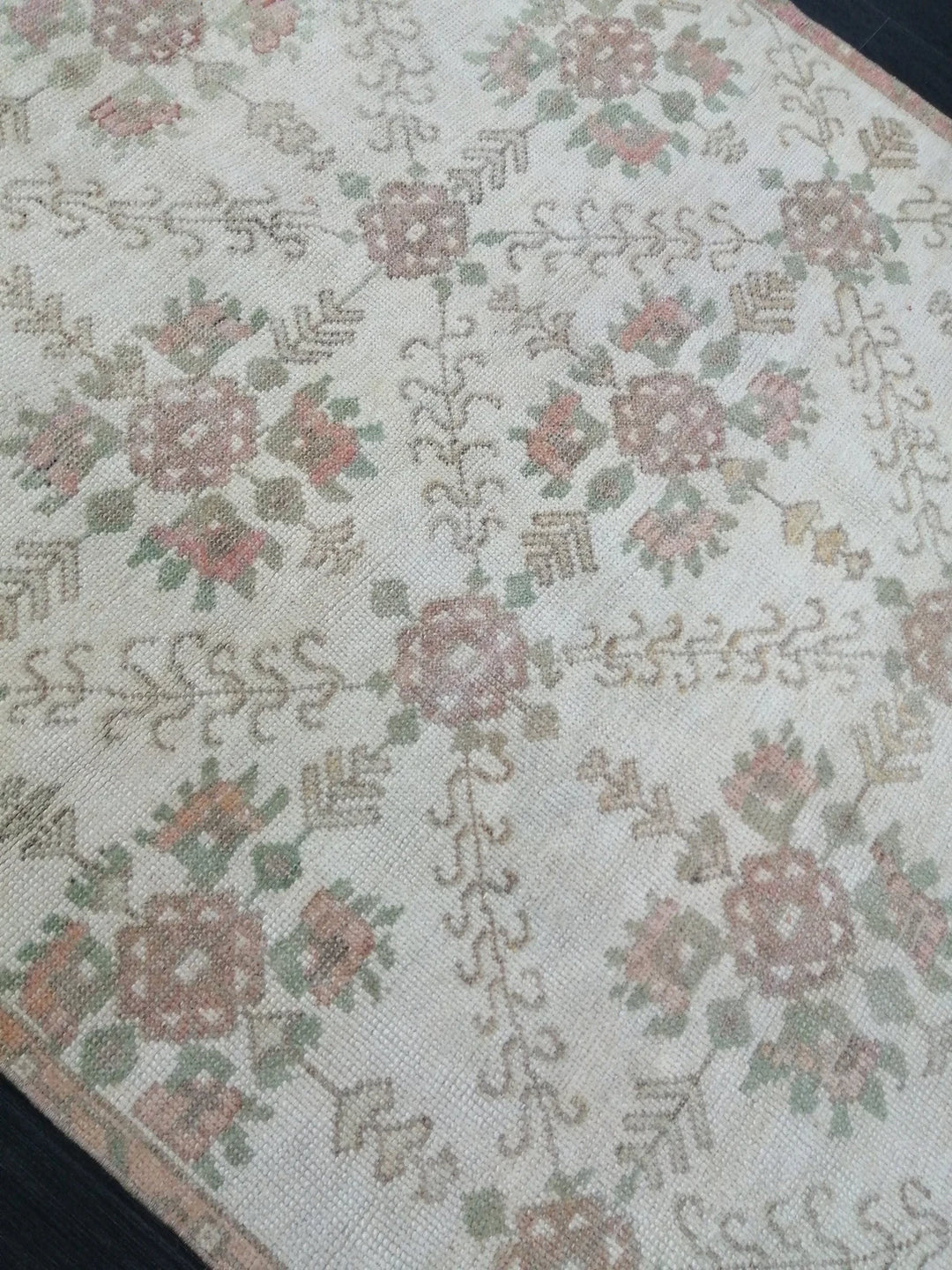 Beige Turkish Runner Rug 4' 3" x 7' 7" Hand-Knotted | No. WR37605
