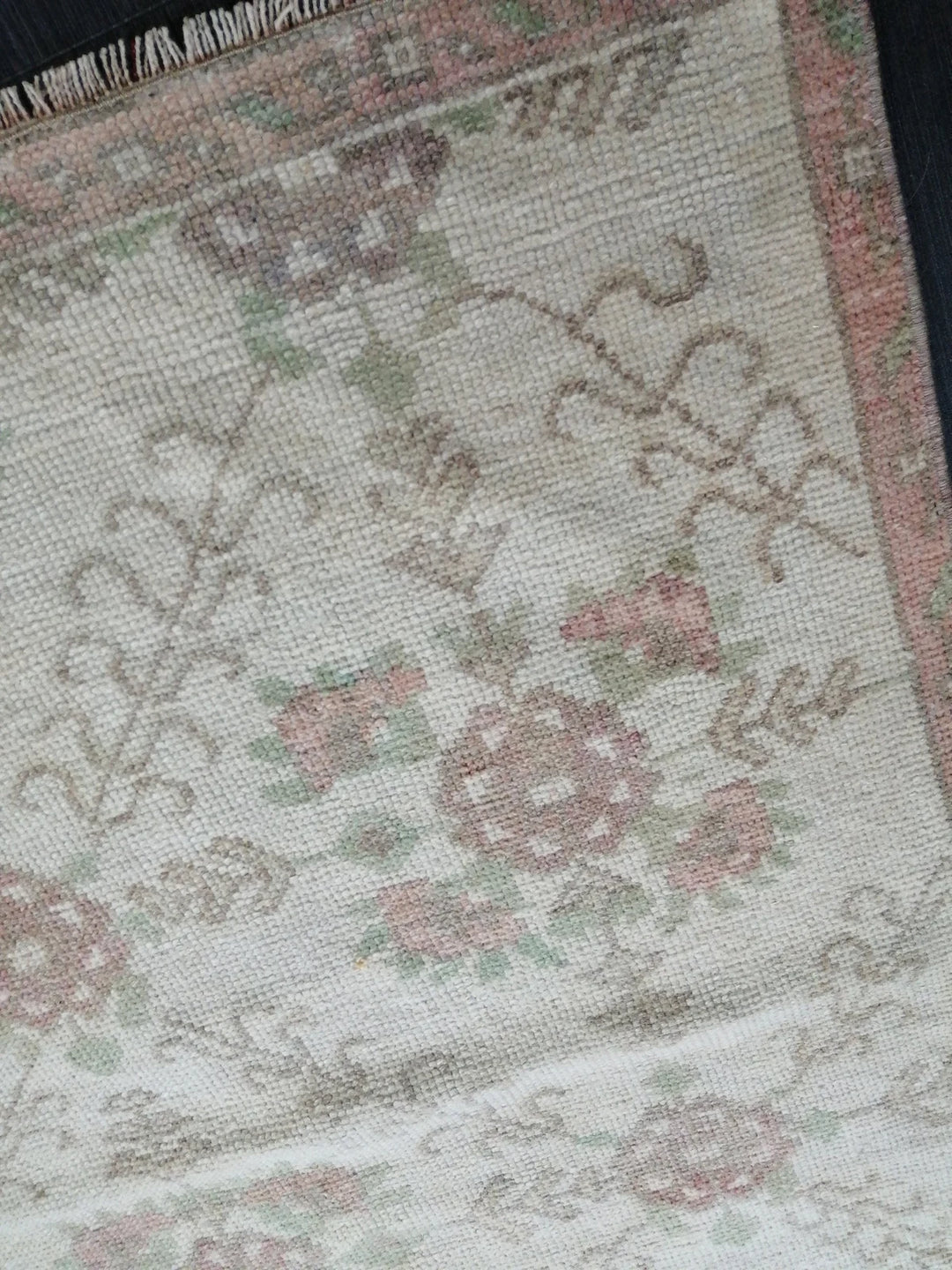 Beige Turkish Runner Rug 4' 3" x 7' 7" Hand-Knotted | No. WR37605
