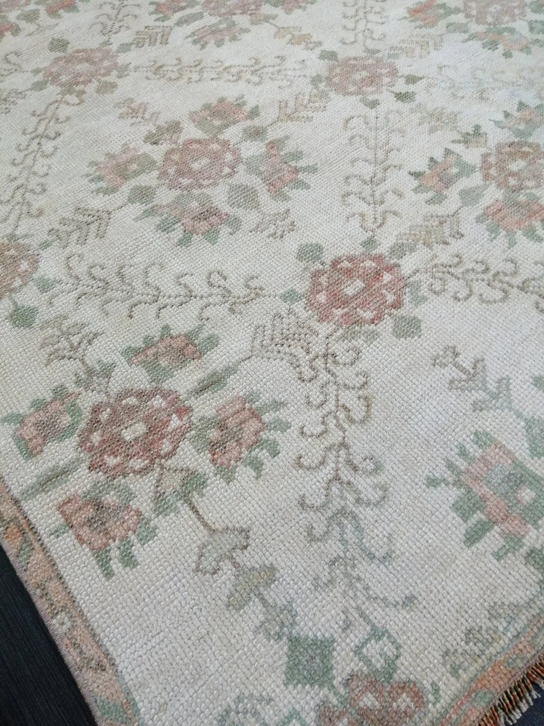 Beige Turkish Runner Rug 4' 3" x 7' 7" Hand-Knotted | No. WR37605