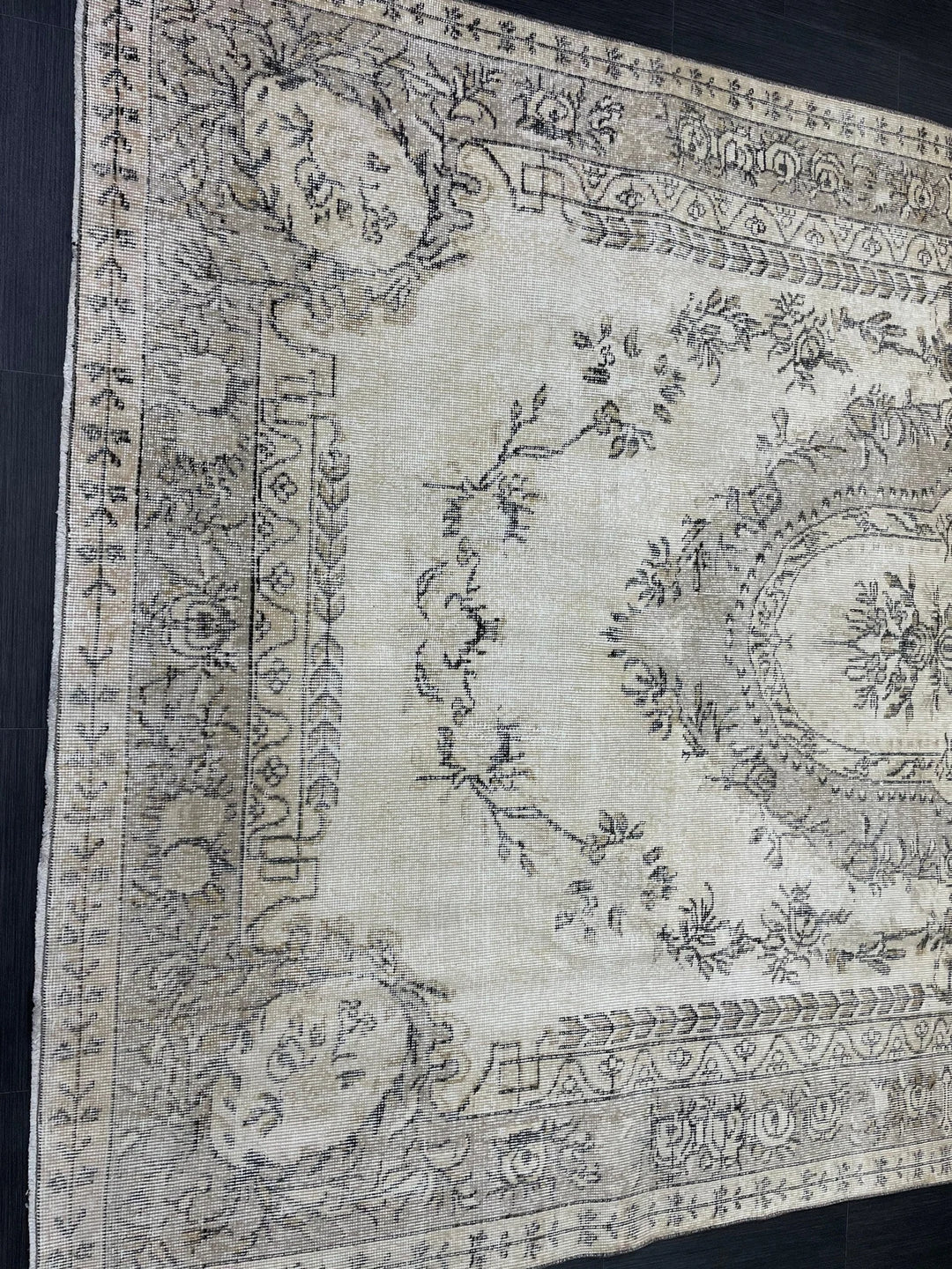 Blue Turkish Vintage Rug 6' 9" x 10' Hand-Knotted | No. WR37681