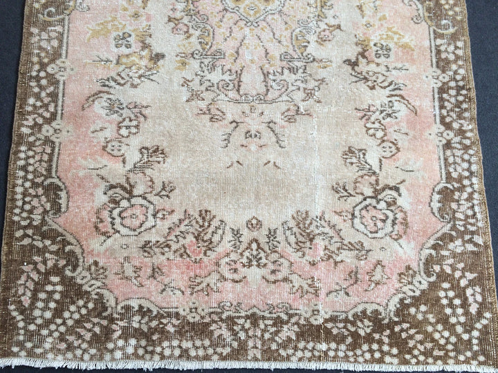 Rust Turkish Runner Rug Hand-Knotted | No. WR37830