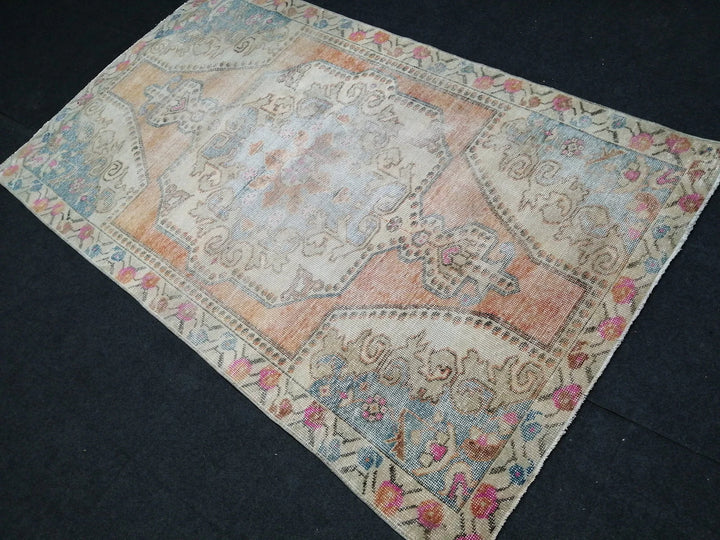 Rust Turkish Runner Rug 4' x 7' Hand-Knotted | No. WR37973