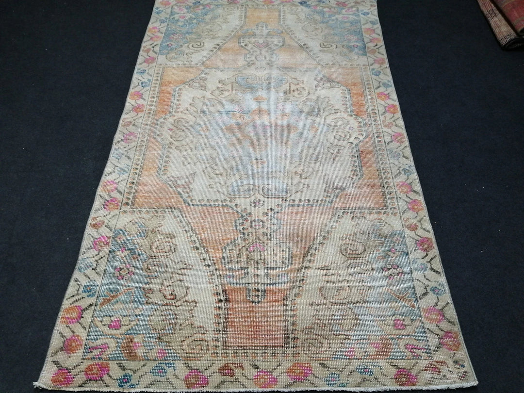 Rust Turkish Runner Rug 4' x 7' Hand-Knotted | No. WR37973