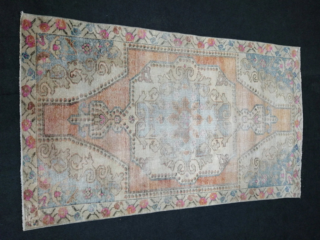 Rust Turkish Runner Rug 4' x 7' Hand-Knotted | No. WR37973