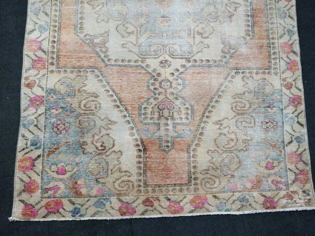 Rust Turkish Runner Rug 4' x 7' Hand-Knotted | No. WR37973