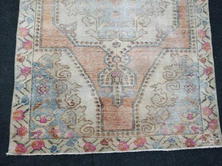Rust Turkish Runner Rug 4' x 7' Hand-Knotted | No. WR37973