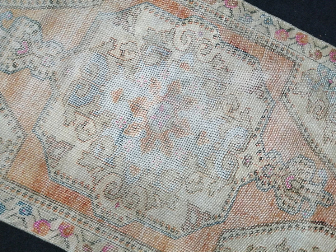 Rust Turkish Runner Rug 4' x 7' Hand-Knotted | No. WR37973
