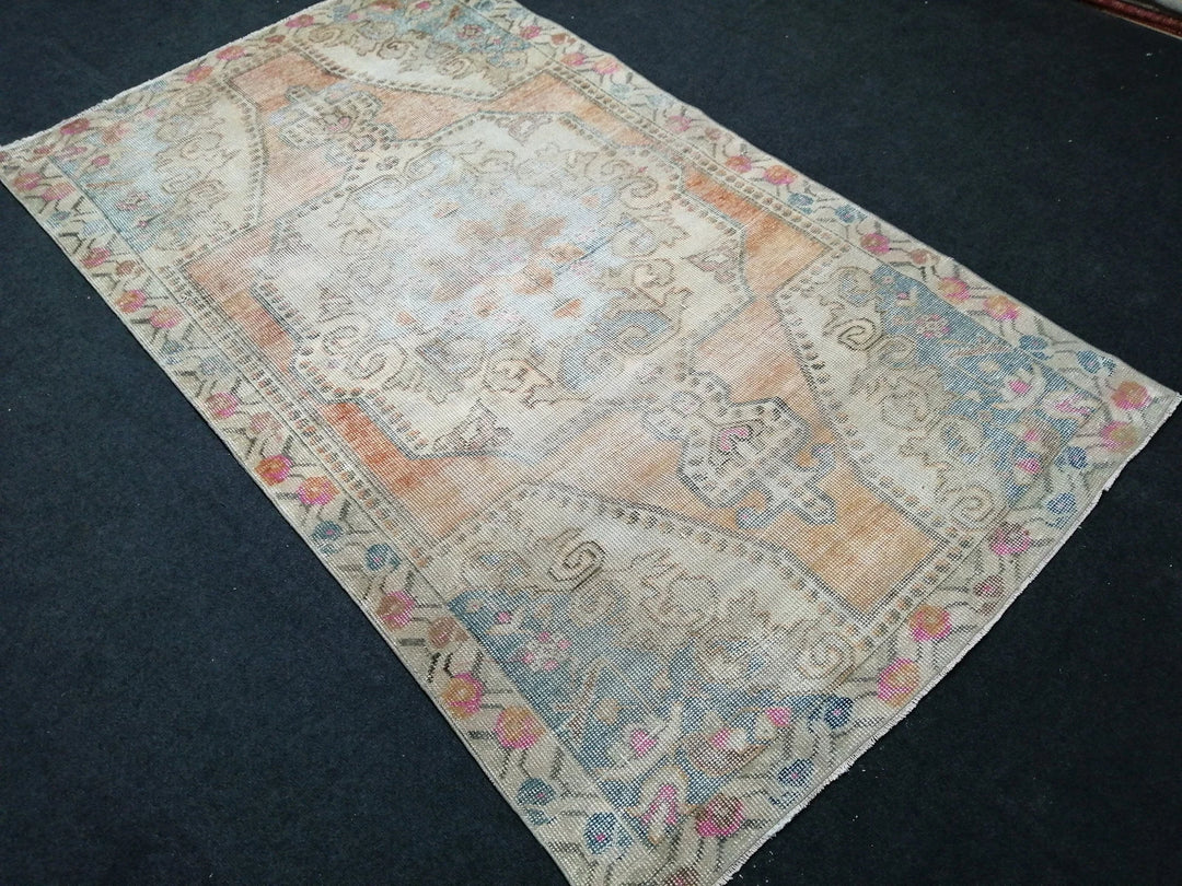 Rust Turkish Runner Rug 4' x 7' Hand-Knotted | No. WR37973