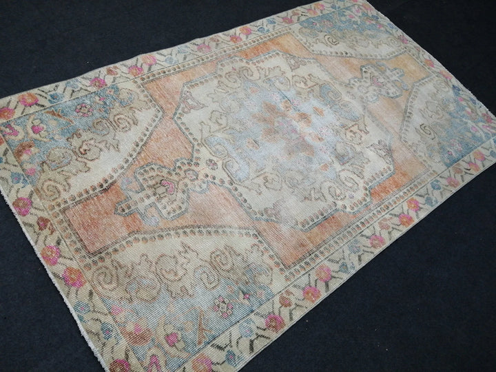 Rust Turkish Runner Rug 4' x 7' Hand-Knotted | No. WR37973