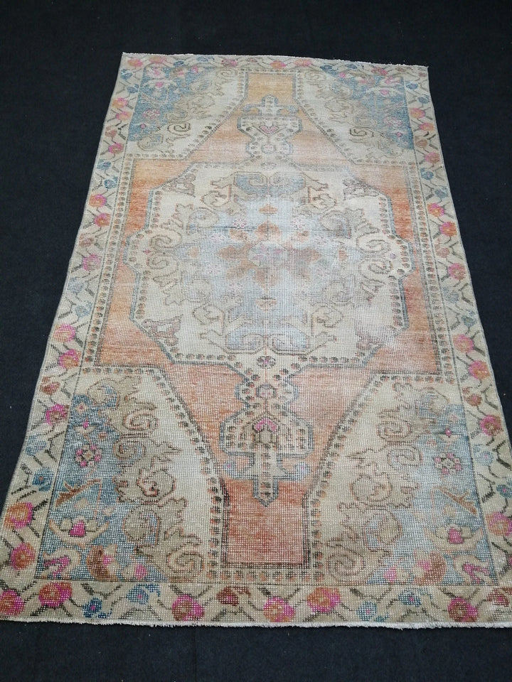 Rust Turkish Runner Rug 4' x 7' Hand-Knotted | No. WR37973