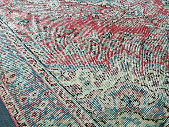 Beige Turkish Runner Rug 5' 5" x 8' 2" Hand-Knotted | No. WR38018