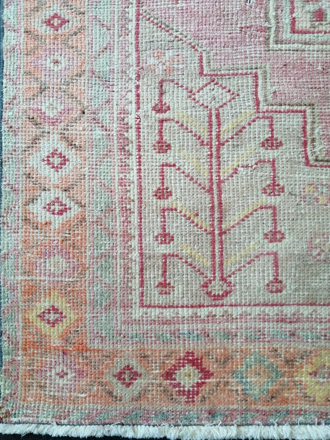 Beige Turkish Runner Rug 4' 4" x 8' 5" Hand-Knotted | No. WR38065