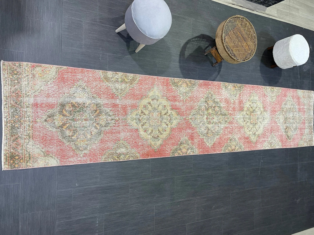 Turkish Runner Rug 2' 8" x 12' 7" Hand-Knotted | No. WR38424