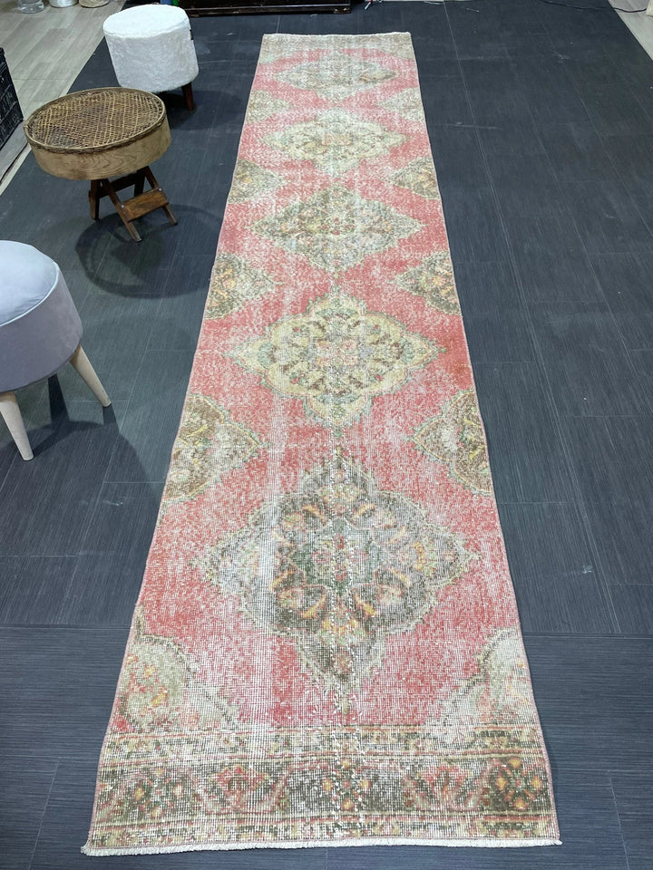 Turkish Runner Rug 2' 8" x 12' 7" Hand-Knotted | No. WR38424