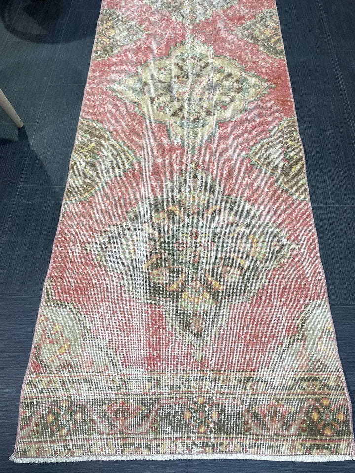 Turkish Runner Rug 2' 8" x 12' 7" Hand-Knotted | No. WR38424