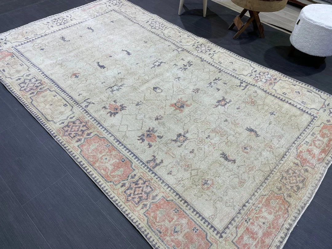 Rust Turkish Vintage Rug 5' x 8' 3" Hand-Knotted | No. WR38988
