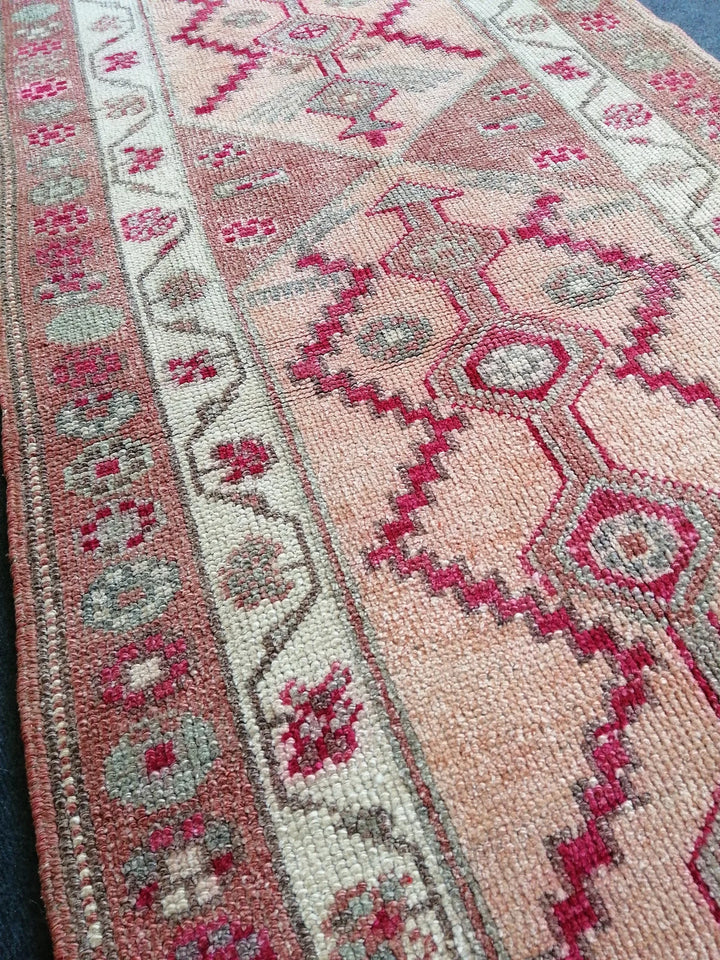 Beige Turkish Runner Rug 3' x 11' Hand-Knotted | No. WR39508