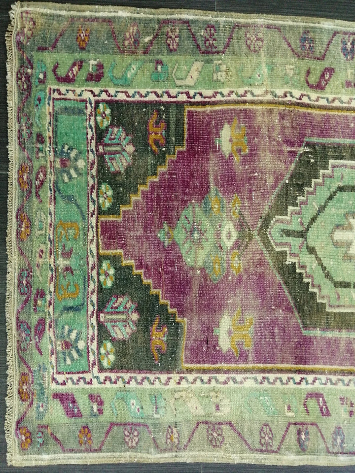 Rust Turkish Runner Rug 2' 6" x 3' 11" Hand-Knotted | No. WR39622