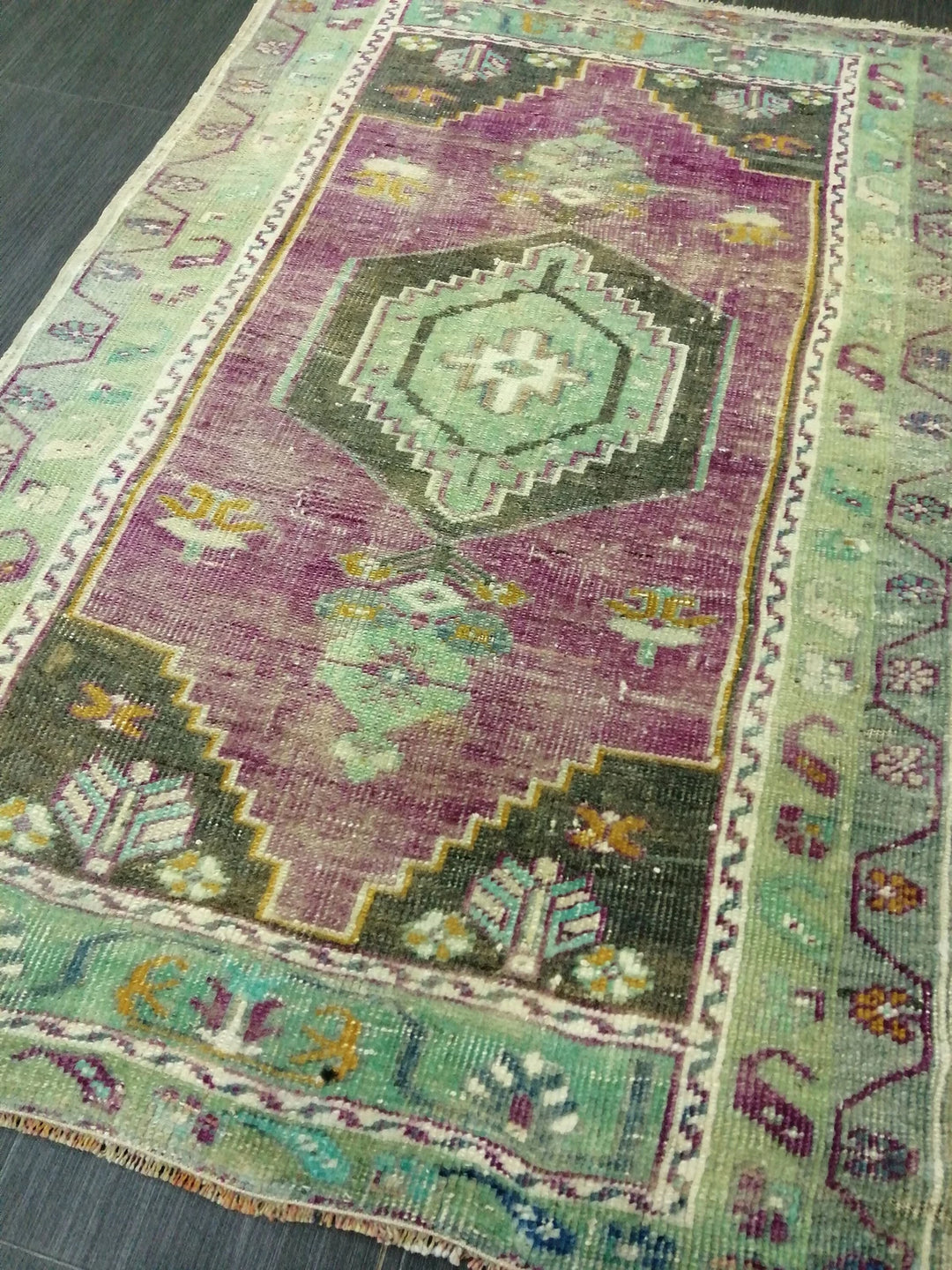 Rust Turkish Runner Rug 2' 6" x 3' 11" Hand-Knotted | No. WR39622