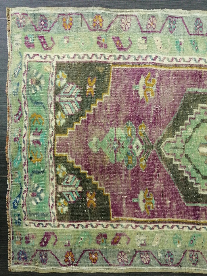 Rust Turkish Runner Rug 2' 6" x 3' 11" Hand-Knotted | No. WR39622
