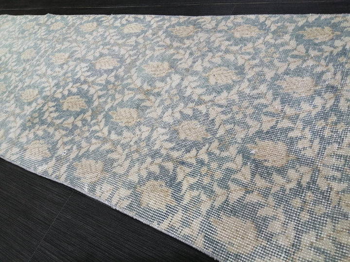 Tan Turkish Runner Rug 2' 1" x 10' 4" Hand-Knotted | No. WR40359