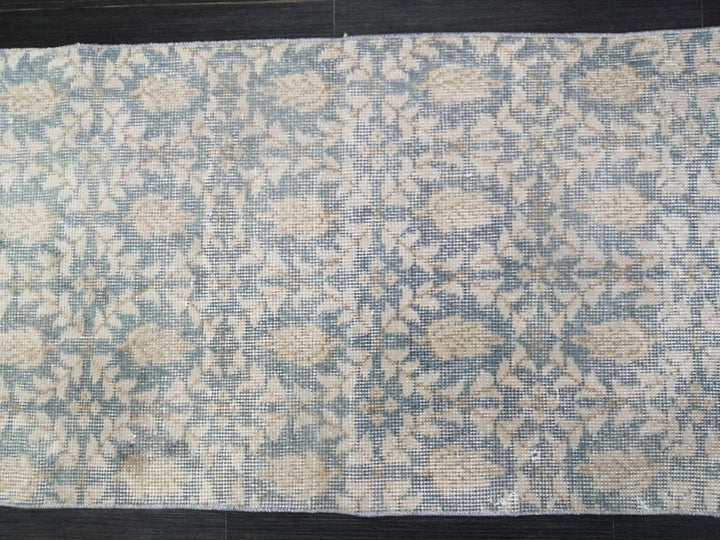 Tan Turkish Runner Rug 2' 1" x 10' 4" Hand-Knotted | No. WR40359