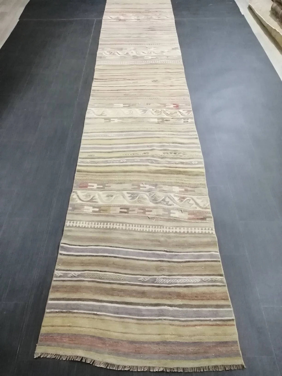 Rust Turkish Runner Rug 2' 10" x 15' 5" Hand-Knotted | No. WR40364