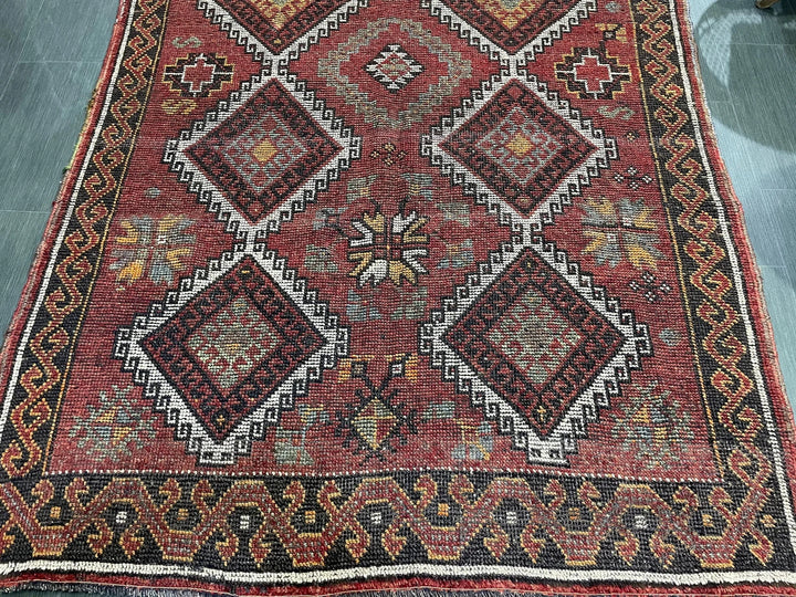 Rust Turkish Runner Rug 5' 3" x 10' 9" Hand-Knotted | No. WR41557