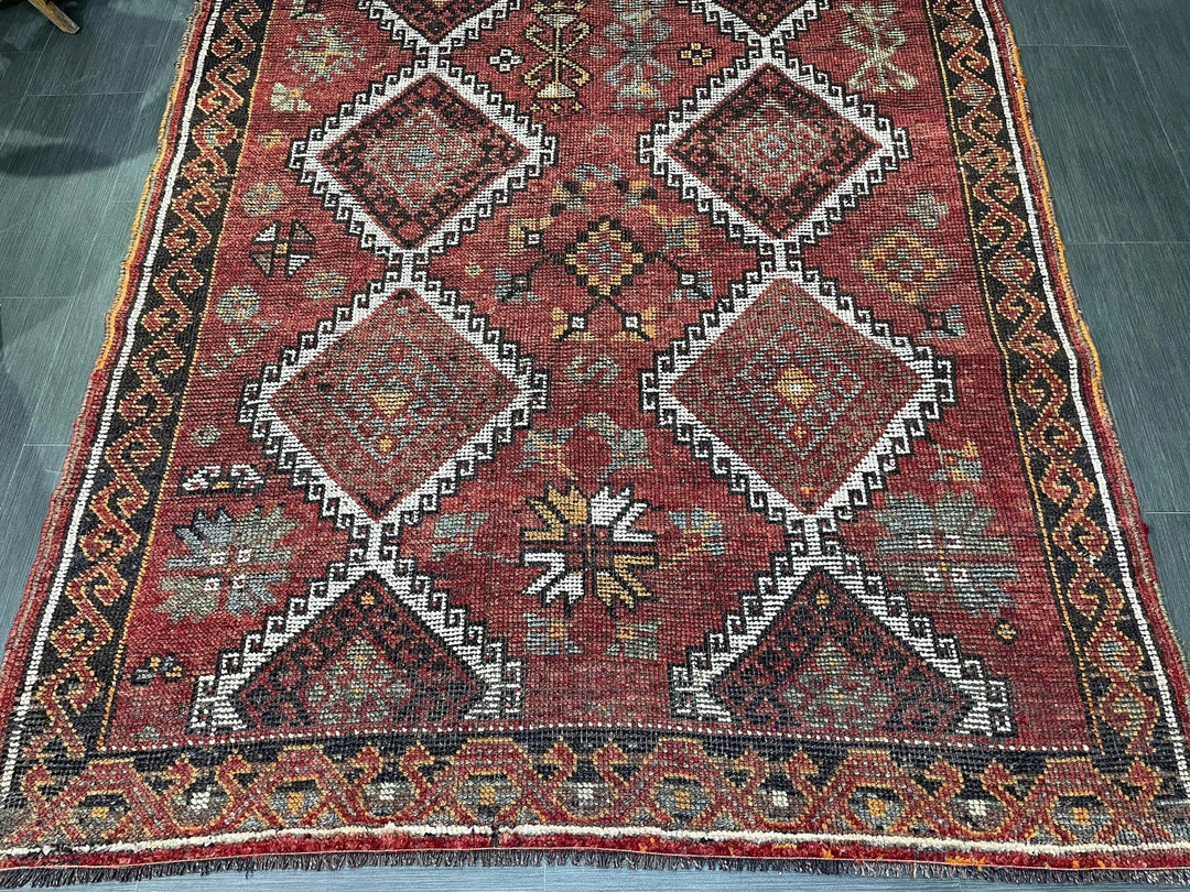 Rust Turkish Runner Rug 5' 3" x 10' 9" Hand-Knotted | No. WR41557