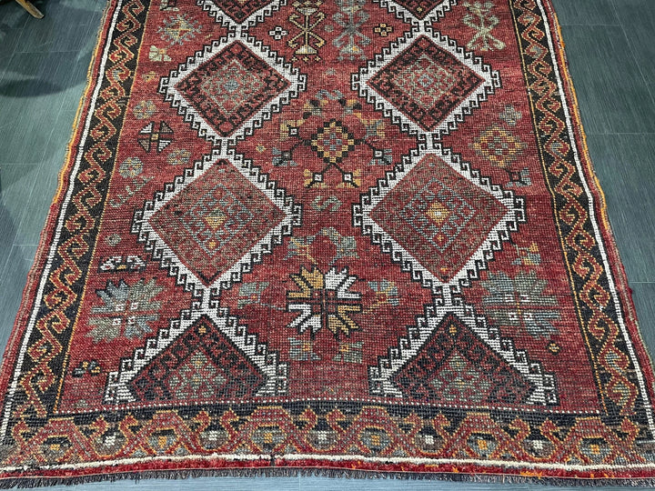 Rust Turkish Runner Rug 5' 3" x 10' 9" Hand-Knotted | No. WR41557