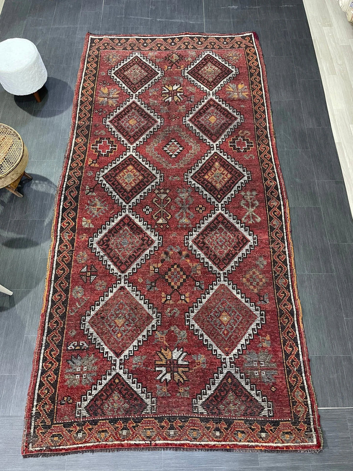 Rust Turkish Runner Rug 5' 3" x 10' 9" Hand-Knotted | No. WR41557