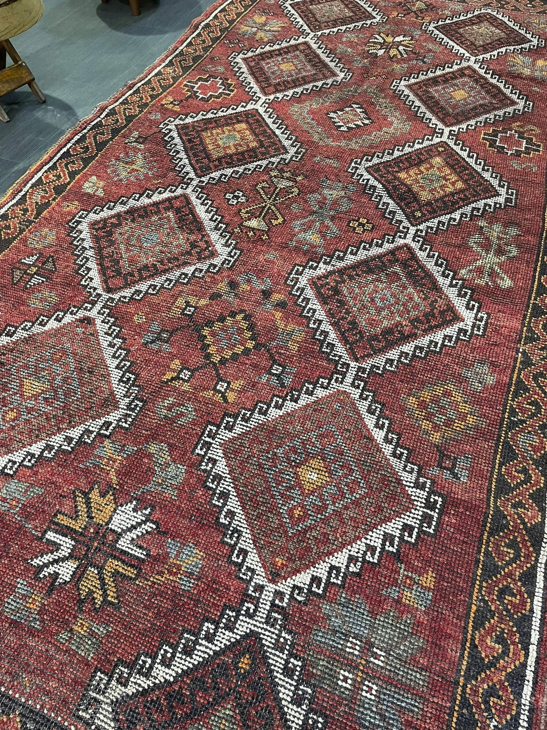 Rust Turkish Runner Rug 5' 3" x 10' 9" Hand-Knotted | No. WR41557