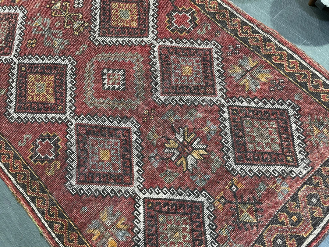 Rust Turkish Runner Rug 5' 3" x 10' 9" Hand-Knotted | No. WR41557