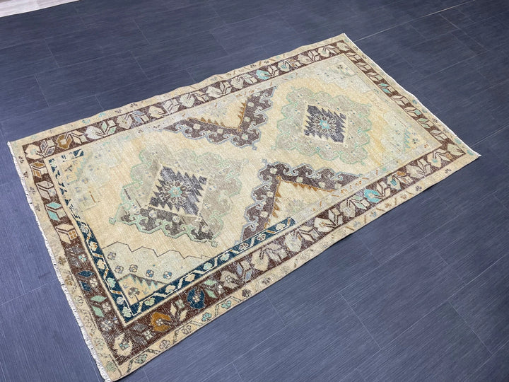 Rust Turkish Runner Rug 3' 8" x 6' 7" Hand-Knotted | No. WR41573
