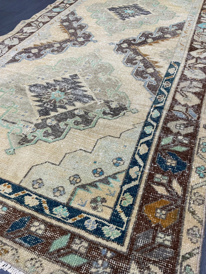 Rust Turkish Runner Rug 3' 8" x 6' 7" Hand-Knotted | No. WR41573