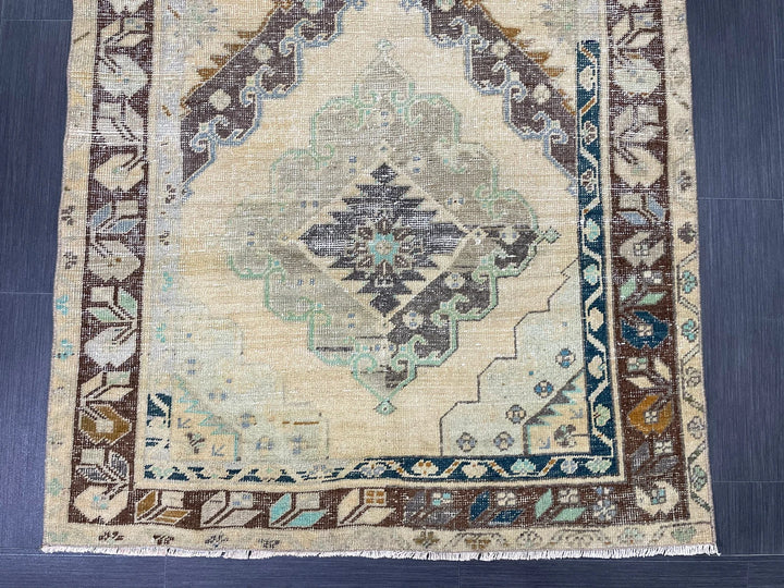 Rust Turkish Runner Rug 3' 8" x 6' 7" Hand-Knotted | No. WR41573