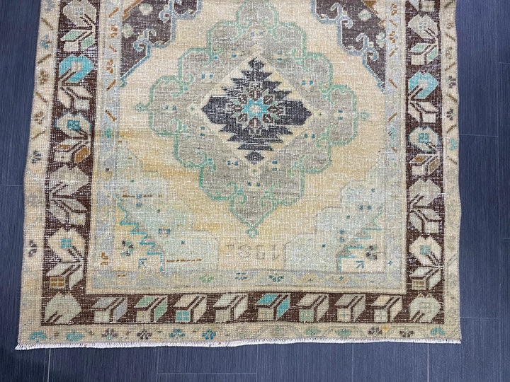 Rust Turkish Runner Rug 3' 8" x 6' 7" Hand-Knotted | No. WR41573