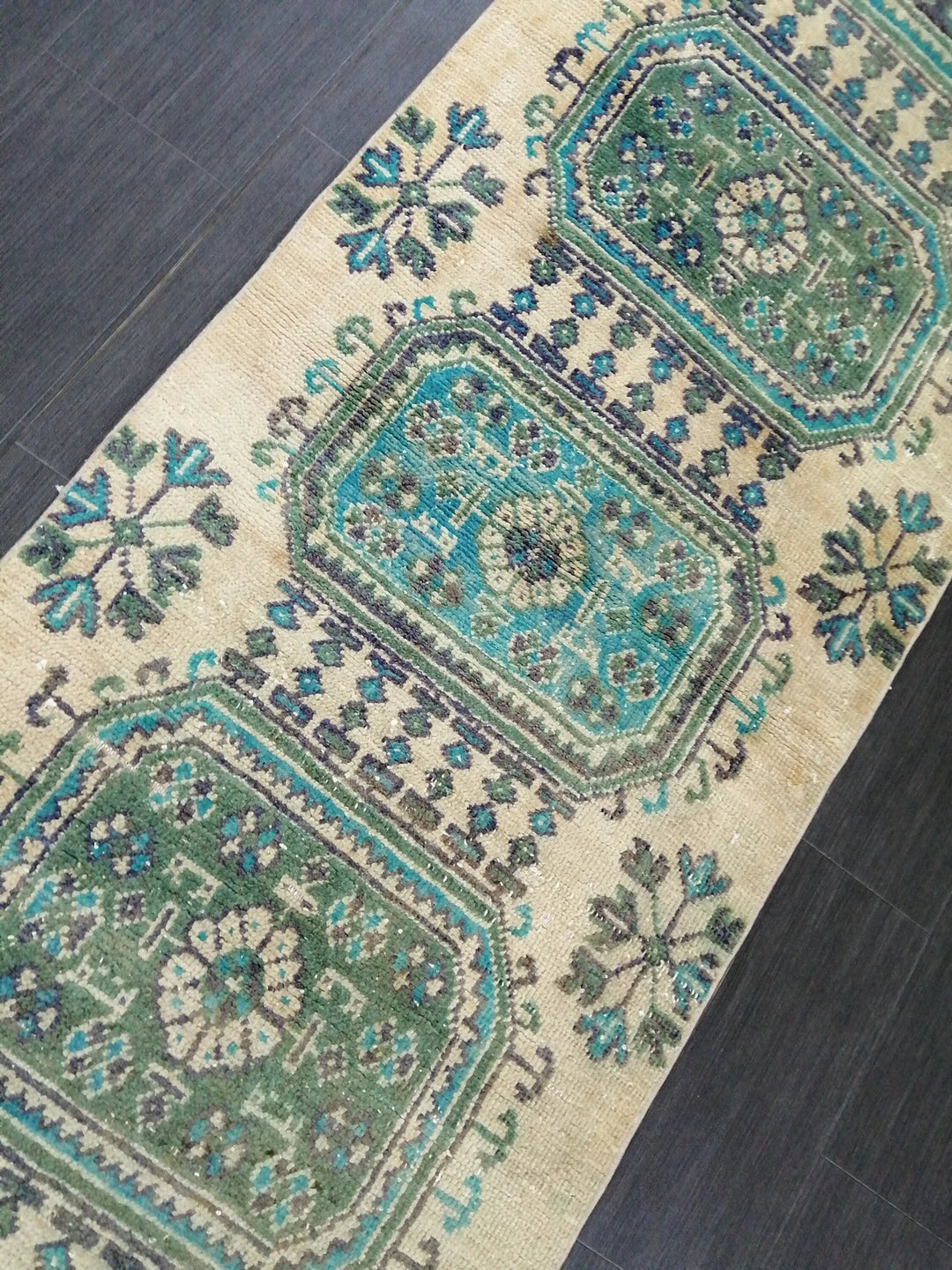 Blue Turkish Runner Rug 2' 10" x 11' 10" Hand-Knotted | No. WR41817
