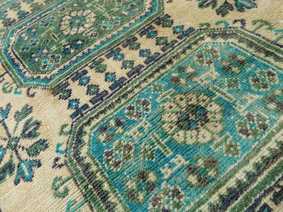 Blue Turkish Runner Rug 2' 10" x 11' 10" Hand-Knotted | No. WR41817