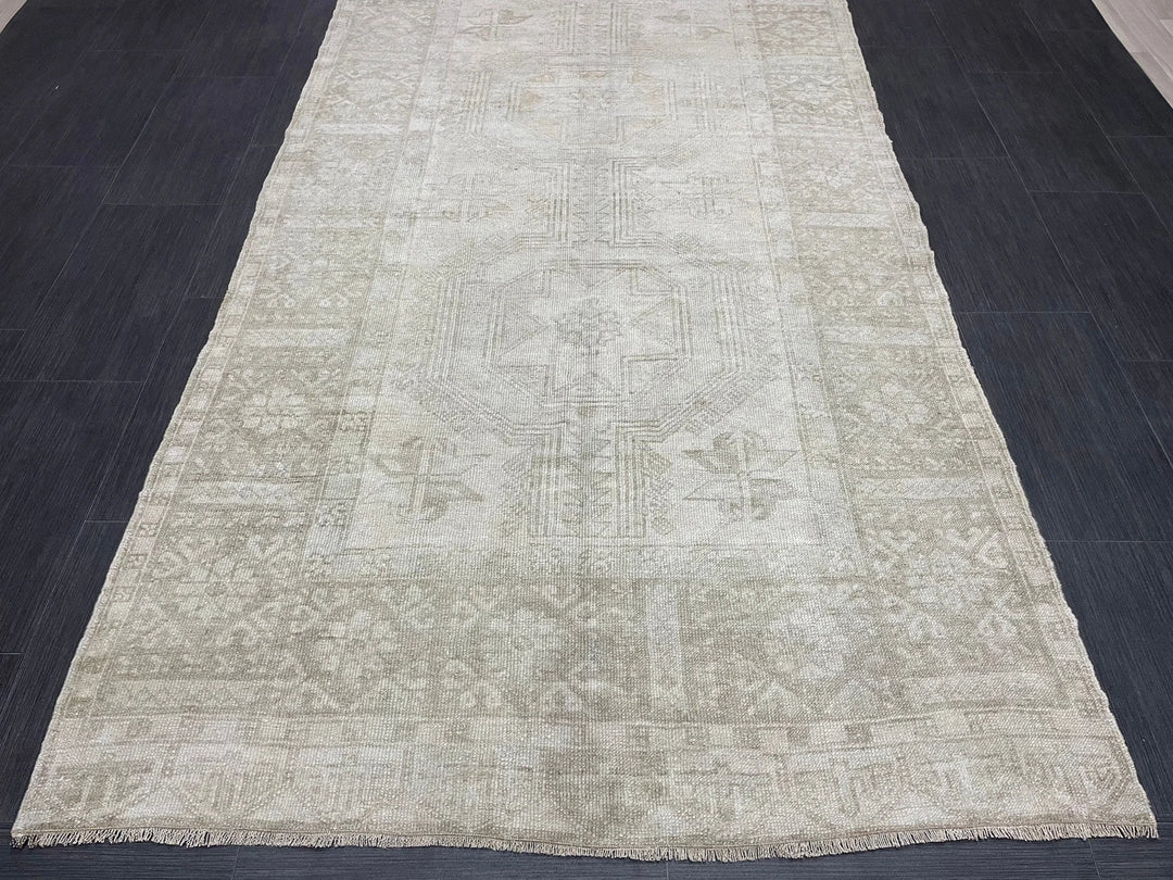 Rust Turkish Runner Rug 4' 6" x 10' 9" Hand-Knotted | No. WR42014