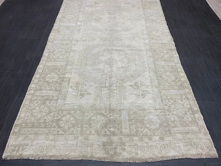Rust Turkish Runner Rug 4' 6" x 10' 9" Hand-Knotted | No. WR42014