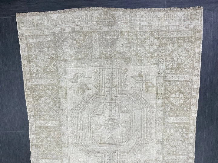 Rust Turkish Runner Rug 4' 6" x 10' 9" Hand-Knotted | No. WR42014