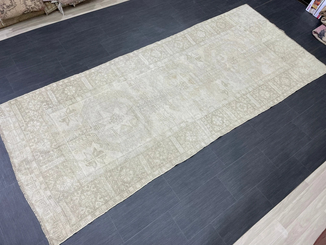 Rust Turkish Runner Rug 4' 6" x 10' 9" Hand-Knotted | No. WR42014