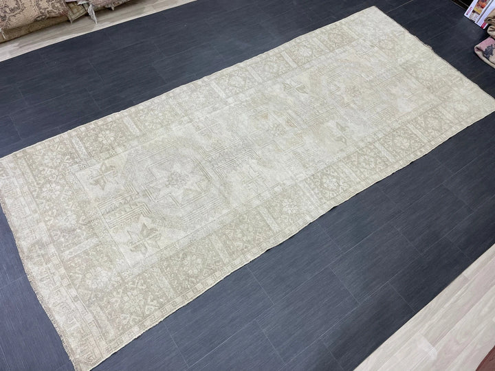 Rust Turkish Runner Rug 4' 6" x 10' 9" Hand-Knotted | No. WR42014