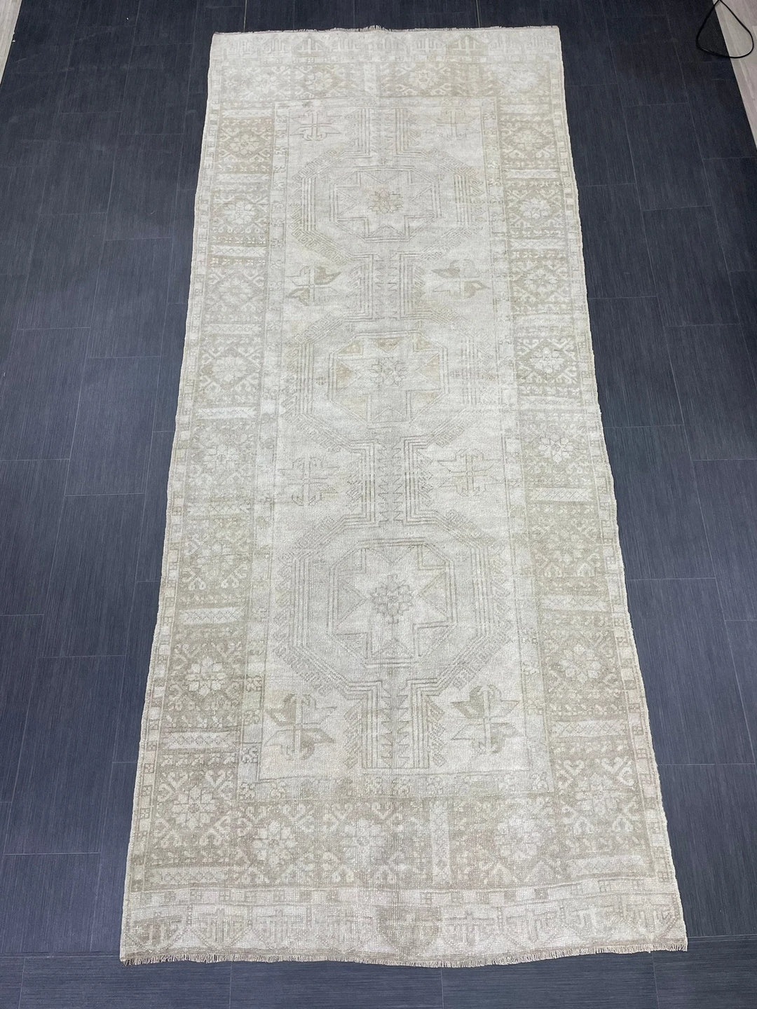 Rust Turkish Runner Rug 4' 6" x 10' 9" Hand-Knotted | No. WR42014