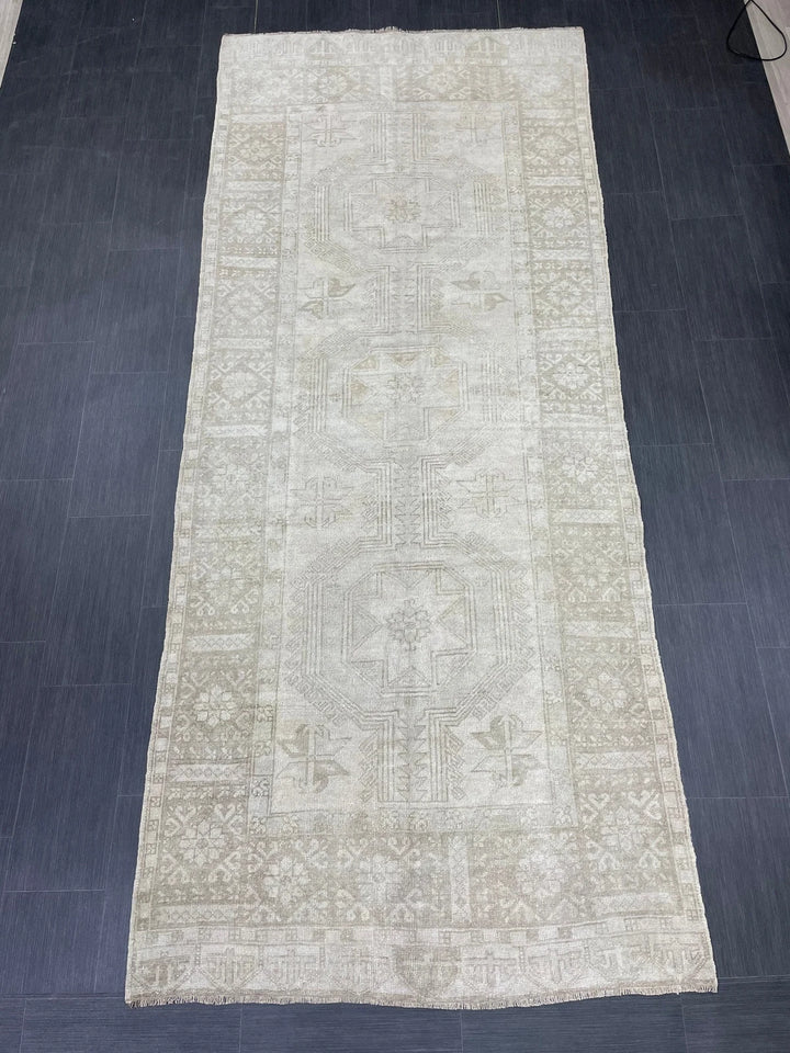Rust Turkish Runner Rug 4' 6" x 10' 9" Hand-Knotted | No. WR42014