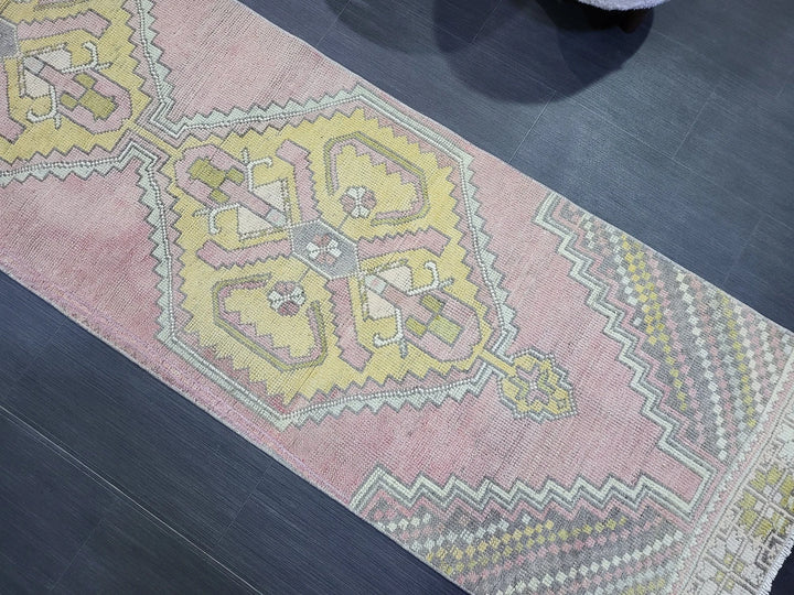 Beige Turkish Runner Rug 2' 6" x 10' 2" Hand-Knotted | No. WR42088