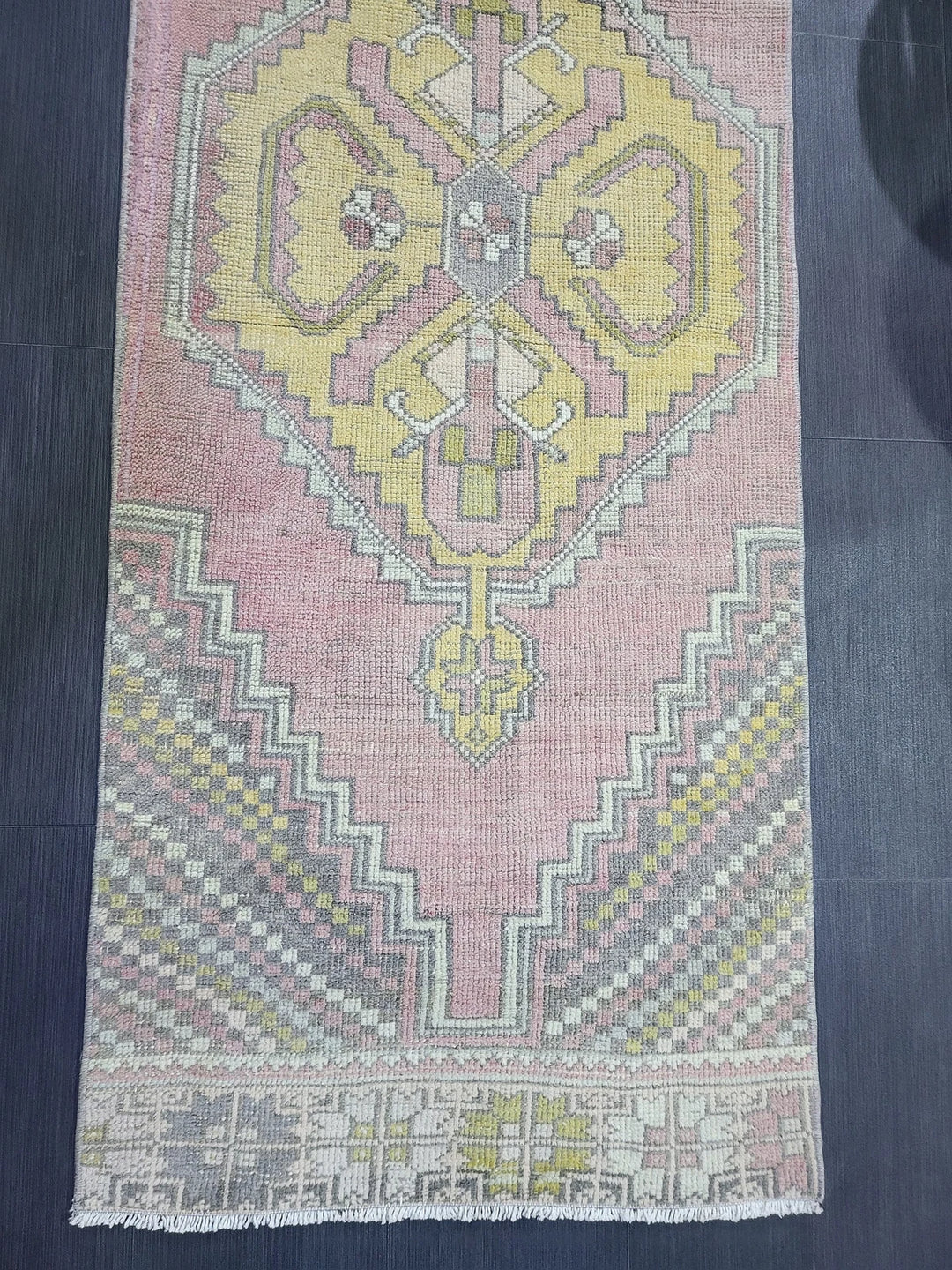 Beige Turkish Runner Rug 2' 6" x 10' 2" Hand-Knotted | No. WR42088