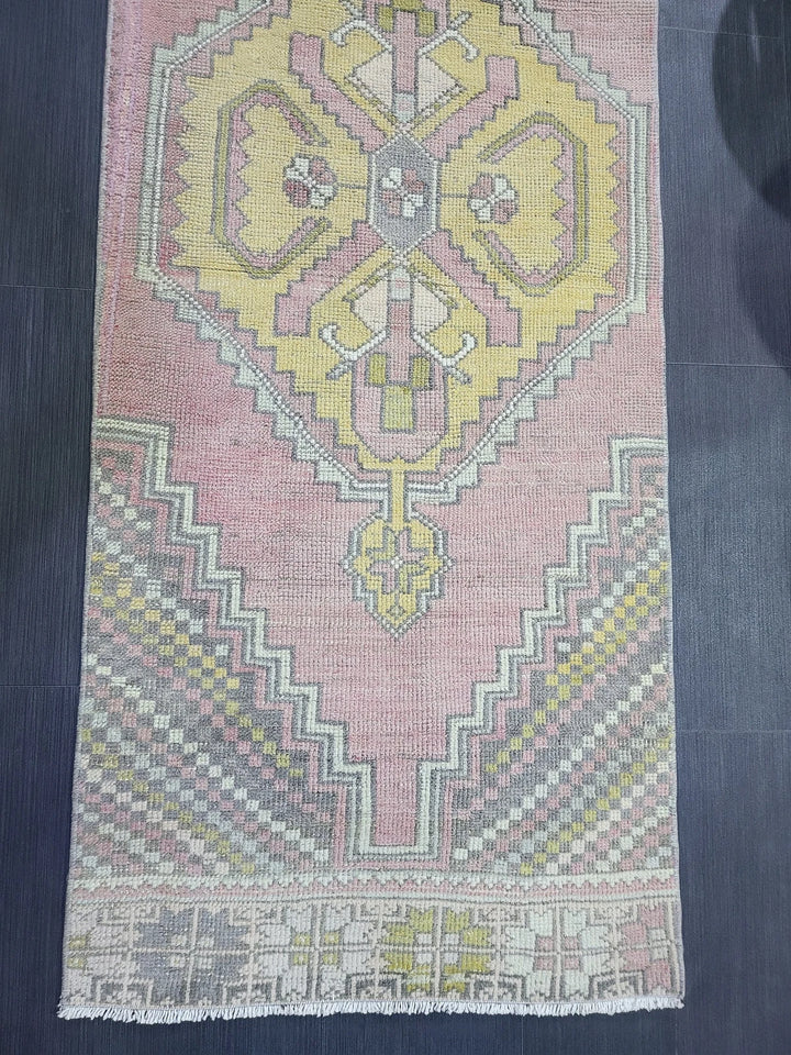 Beige Turkish Runner Rug 2' 6" x 10' 2" Hand-Knotted | No. WR42088